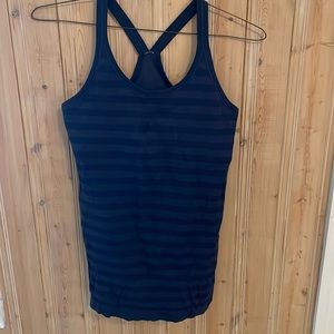 Lululemon navy striped tank, 8
